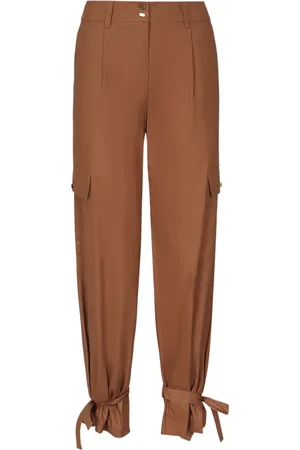 Guess Femme, Pantalons, Brun, Taille: 36 FR Pantalon cargo en coton avec fermeture éclair