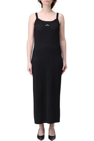 Alexander Wang Femme, Robes, Noir, Taille: 36 FR Robe Longue Noire en Maille Filet