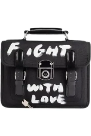 Comme des Garçons Femme, Sacs, Noir, Taille: ONE Size Sac bandoulière noir avec graffiti