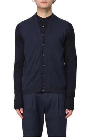 ALPHA STUDIO Homme, Pulls, Bleu, Taille: M Gilet bleu col en V