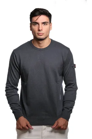Peuterey Homme, Pulls, Bleu, Taille: M Pull Bleu Coton Laine Modèle Exmoor