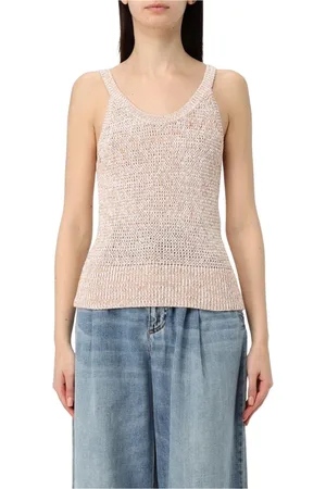 Armani Exchange Femme, Pulls, , Taille: 42 FR Haut sans Manches en Tricot