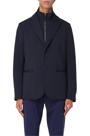Armani Exchange Homme, Vestes, Bleu, Taille: S Veste de Blazer en Néoprène Bleu