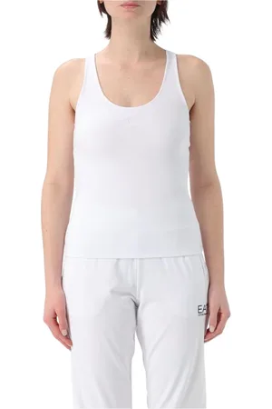 Armani Exchange Femme, Tops, Blanc, Taille: 38 FR Débardeur ajusté blanc