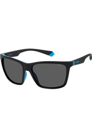 Polaroid Homme, Accessoires, Noir, Taille: 58 MM Lunettes de soleil noires Azure/Gris