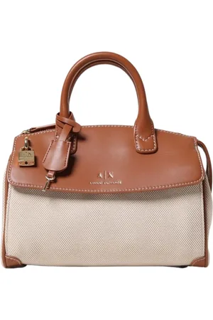 Armani Exchange Femme, Sacs, Brun, Taille: ONE Size Sac bandoulière en cuir Satchel