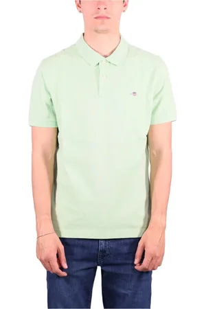 GANT Homme, Tops, Vert, Taille: S Polo Classique pour Tenue Décontractée