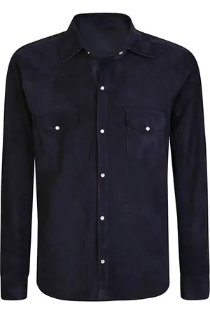 ELEVENTY Homme, Vestes, Bleu, Taille: L Veste en daim et jersey