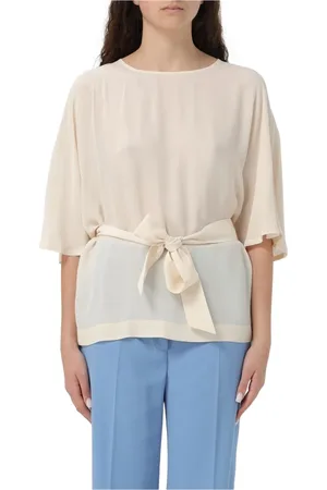 Liu Jo Femme, Blouses et Chemises, Rose, Taille: 38 FR Blush Chemisier en Soie avec Ceinture