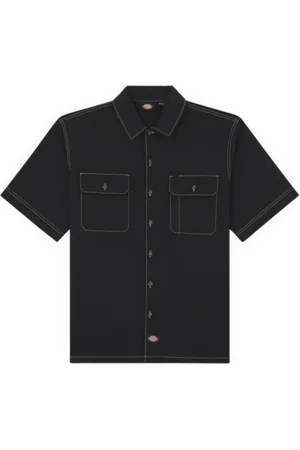 Dickies Homme, Chemises, Noir, Taille: L Chemise de Travail Riverbend Noire