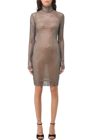 GENNY Femme, Robes, Noir, Taille: 42 FR Robe en Maille Noire