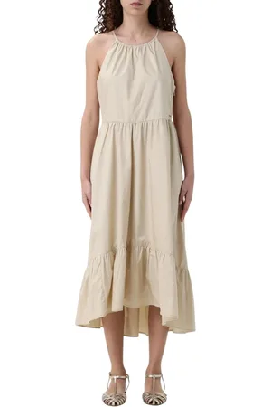 Armani Exchange Femme, Robes, , Taille: 36 FR Robe Midi Évasée Blanche Style Élégant