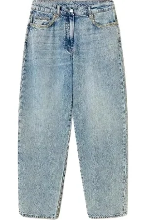 Twin-Set Femme, Jeans, Bleu, Taille: W28 Jean barrel strass pour femme