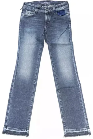 Jacob Cohen Femme, Jeans, Bleu, Taille: W26 Jean Femme Slim Model Bleu avec Étiquette en Peau de Poney