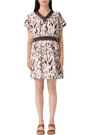 Liu Jo Femme, Robes, Multicolore, Taille: 36 FR Robe Élégante Imprimée Colorée