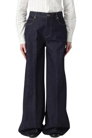 Bottega Veneta Femme, Jeans, Bleu, Taille: 40 FR Jeans Larges Classiques
