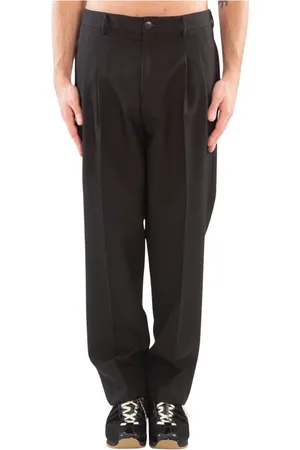 COSTUMEIN Homme, Pantalons, Noir, Taille: M Pantalon Large Plissé