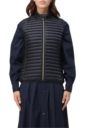 save the duck Femme, Vestes, Noir, Taille: 40 FR Doudoune Puffer Col Montant Gilet