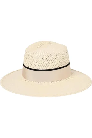 Borsalino Femme, Accessoires, , Taille: S Élégant chapeau de paille avec ruban