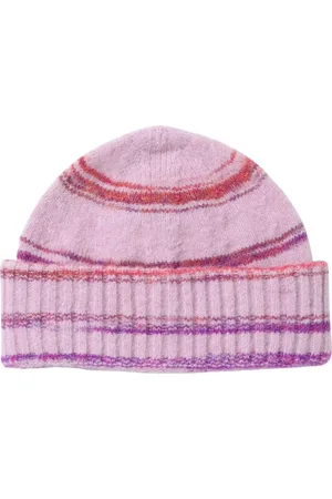 Baum und Pferdgarten Femme, Accessoires, Rose, Taille: ONE Size Bonnet en Tricot à Rayures Rose