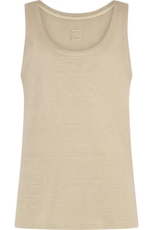120% Lino Femme, Tops, , Taille: 38 FR Haut en Lin avec Détail de Logo Arrière