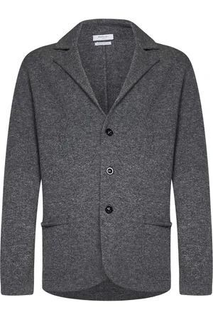 Boglioli Homme, Vestes, Gris, Taille: S Gilet en Tricot Gris Style Blazer Aw24
