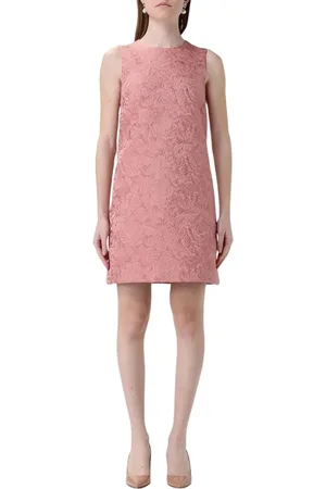 Dolce & Gabbana Femme, Robes, Rose, Taille: 36 FR Robe Shift Rose en Brocart Floral