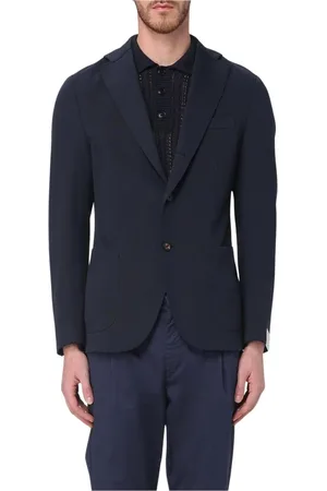 ELEVENTY Homme, Vestes, Bleu, Taille: L Blazer Tricoté Bleu avec Poches