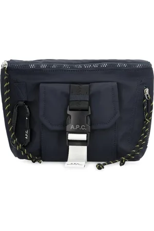 A.P.C. Homme, Sacs, Bleu, Taille: ONE Size Sac Banane en Nylon avec Mousqueton