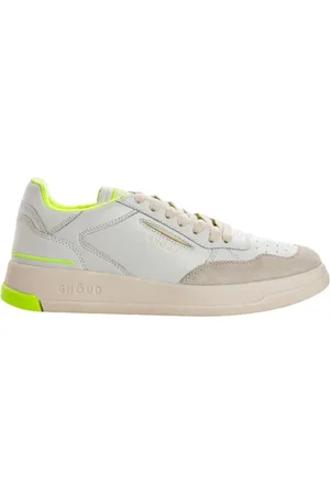 Ghoud Homme, Chaussures, Blanc, Taille: 43 EU Baskets Blanche et Jaune