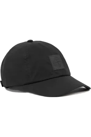 Stone Island Homme, Accessoires, Noir, Taille: ONE Size Casquette en toile de coton imperméable