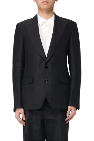 Dolce & Gabbana Homme, Costumes, Noir, Taille: L Veste de Costume en Lin Classique