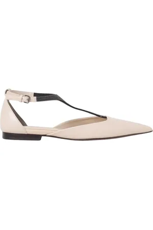 Brunello Cucinelli Femme, Chaussures, , Taille: 39 EU Ballerines Plates en Cuir avec Boucle