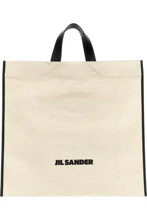 Jil Sander Femme, Sacs, , Taille: ONE Size Sac Fourre-Tout en Toile Blanche Design Élégant