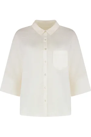 120% Lino Femme, Blouses et Chemises, , Taille: 38 FR Chemise en lin avec fentes latérales