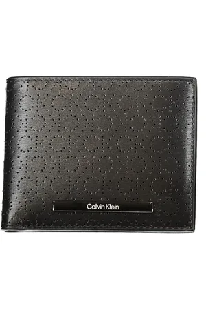 Calvin Klein Homme, Accessoires, Noir, Taille: ONE Size Portefeuille en cuir noir avec blocage Rfid