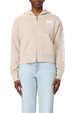 Pinko Femme, Sweatshirts et sweats à capuche, , Taille: 40 FR Sweat à Capuche Gris avec Logo Femme