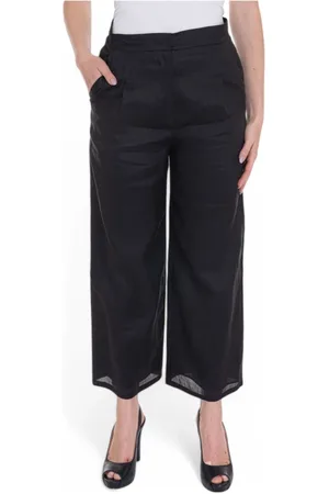 Max Mara Femme, Pantalons, Noir, Taille: 40 FR Pantalon Large et Doux