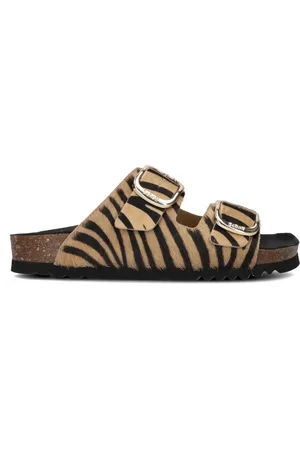 Scholl Femme, Chaussures, Multicolore, Taille: 41 EU Chaussons en poney beige Noelle Print