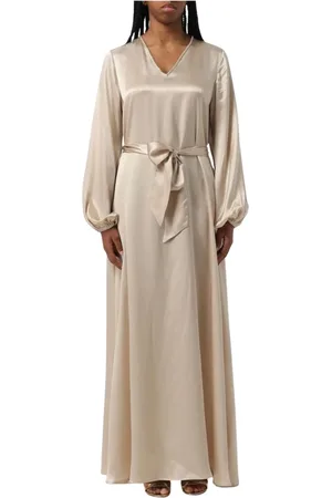 ELEVENTY Femme, Robes, , Taille: 38 FR Robe Longue en Soie avec Ceinture