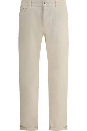 Brunello Cucinelli Homme, Jeans, , Taille: XL Jean Classique avec Ourlet Relevé