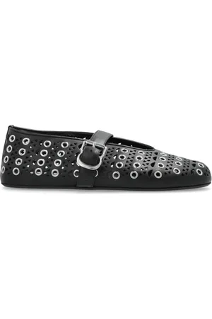 Alaïa Femme, Chaussures, Noir, Taille: 38 EU Ballerines en cuir