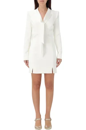 Elisabetta Franchi Femme, Robes, , Taille: 38 FR Élégante Robe Ivoire à Taille à