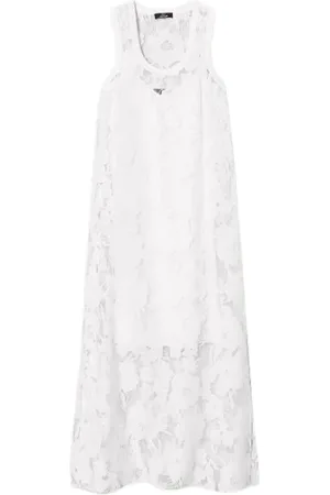Twin-Set Femme, Robes, Blanc, Taille: 36 FR Robe longue avec motif floral
