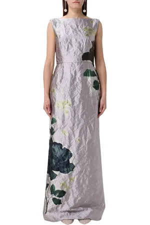 Erdem Femme, Robes, Gris, Taille: 42 FR Robe Longue Lilas Florale