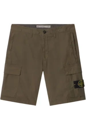 Stone Island Homme, Shorts, Vert, Taille: W36 Bermuda en Tela Parachute en Coton Stretch