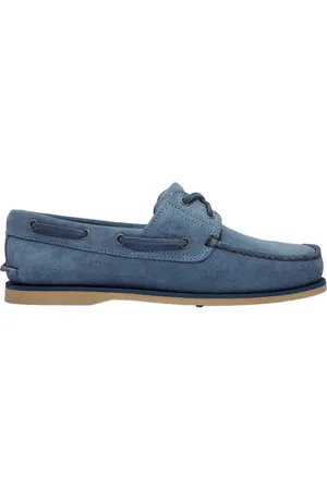 Timberland Homme, Chaussures, Bleu, Taille: 40 1/2 EU Chaussures bateau en daim bleu
