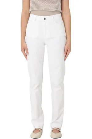 Emporio Armani Femme, Jeans, Blanc, Taille: W30 Jean Droit Blanc