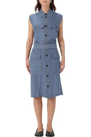 Bottega Veneta Femme, Robes, Bleu, Taille: 34 FR Robe en Denim Moderne pour Femmes