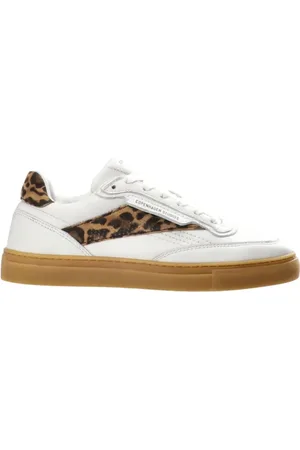 Copenhagen Shoes Femme, Chaussures, Blanc, Taille: 39 EU Baskets Rétro Cuir Blanc/Leo